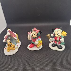 Disney Holiday Figurine Set - Red, Green, Black